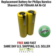 Philips Norelco 5861XL Replacement Battery 2.4V 700mAh AA NiCd Electric Shaver