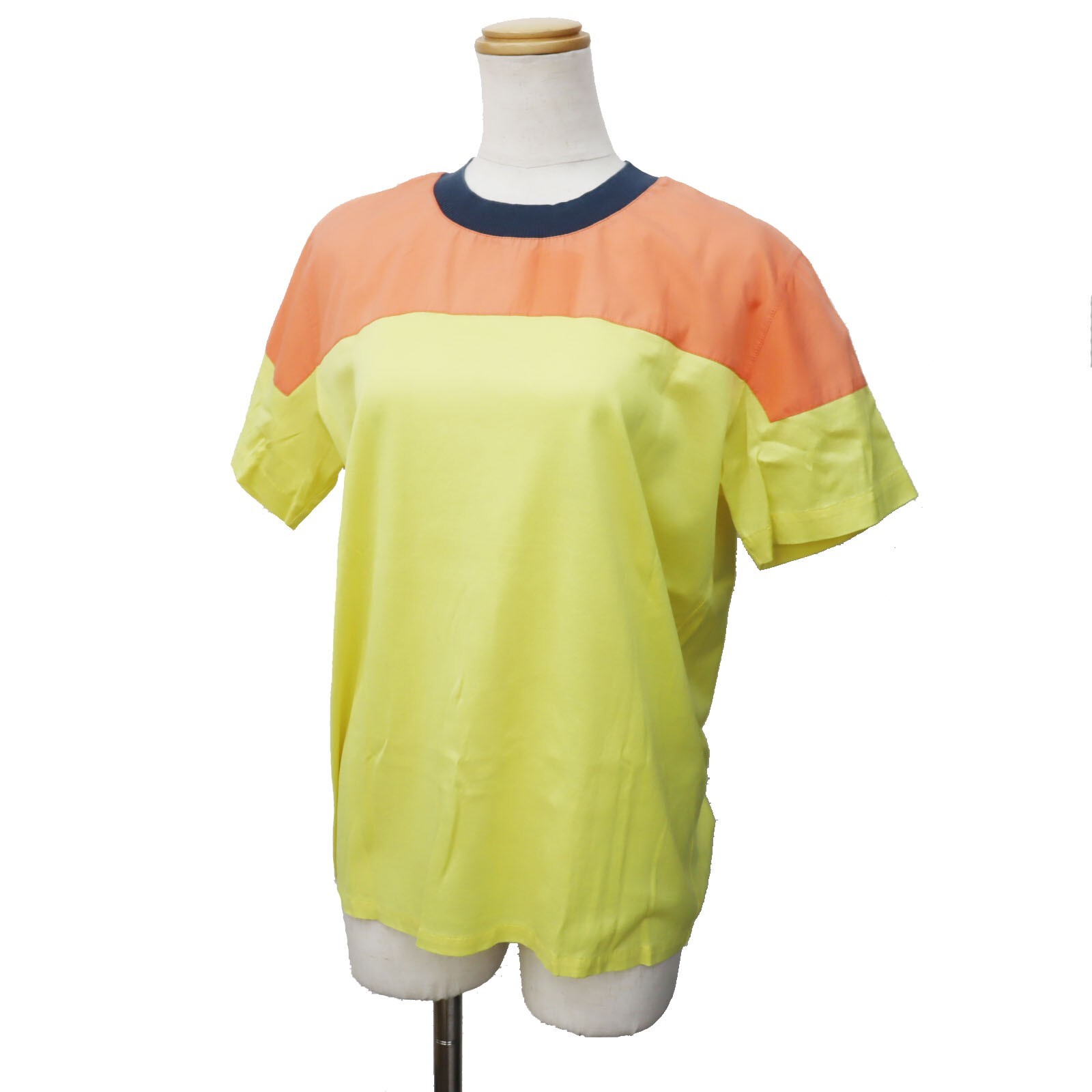 Christian Dior SPORTS Used T-Shirts Tops Yellow Orange Size L  Cotton #AG83 S