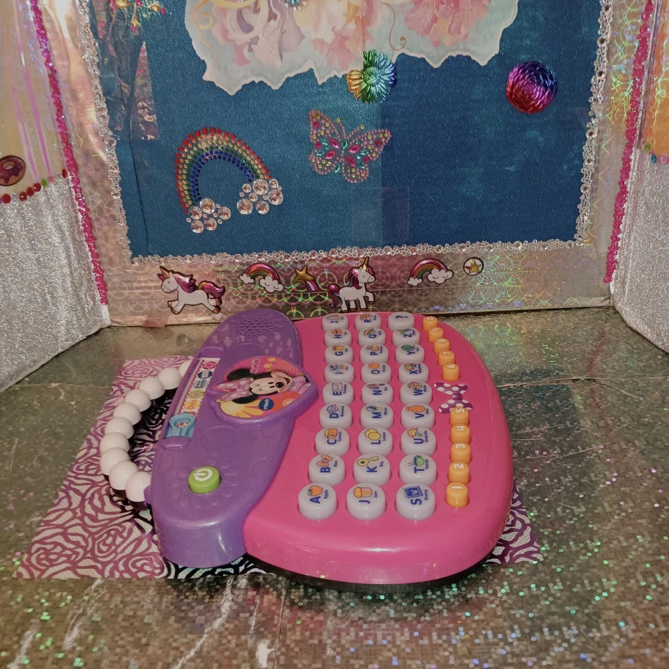 🦄Vtech /Disney "Minnie Mouse" ABC Fashion Purse Learning Computer Toy! - Image 4 of 4