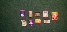 8 Vintage 1960’s Miniature Dollhouse Cans of Food  (Lilly’s Whole Kernel Corn)