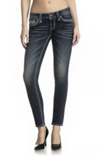 Rock Revival Leiko Ankle Skinny Stretch Jeans Women  s Size 28 Dark Blue NEW 169