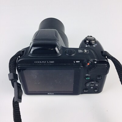 Nikon COOLPIX L340 Digital Camera 20.2MP 28x Opt Zoom For Parts Or