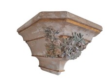 Antique French Vintage Plaster Corbel Shelf Wall Mounted M. Marron Orleans