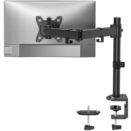 HUANUO Single Monitor Mount, Monitor Arm for 13”-32” Monitors up to 17.6 lbs, 