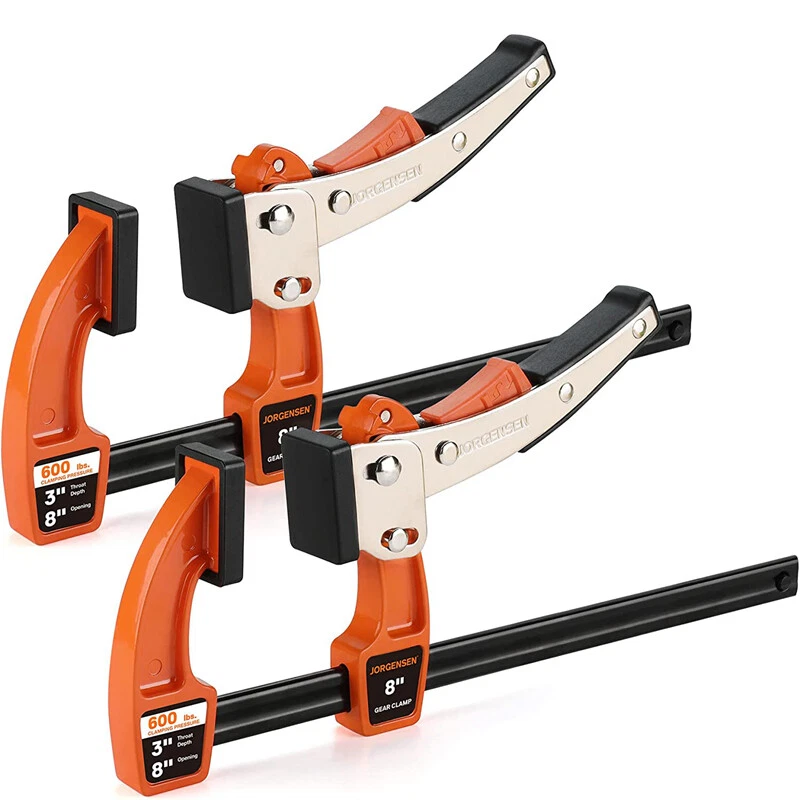 Набор быстросъемных зубчатых зажимов Jorgensen 12 дюймов/4 дюйма/8 дюймов упаковка 2 шт. - Изображение 2 из 4