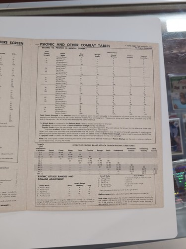 AD&D Dungeon Masters Screen (1979 Version) Vintage TSR #9024 - Picture 6 of 7