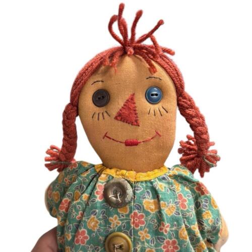 Peluche bambola vintage fattoria conigli a brandelli che ama collezionare bottoni da collezione - Foto 2 di 15
