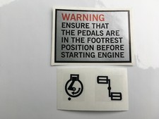 YAMAHA FS1E FS1 FS1E SS Pedal cover Warning Decal / Stickers early Fizzy type