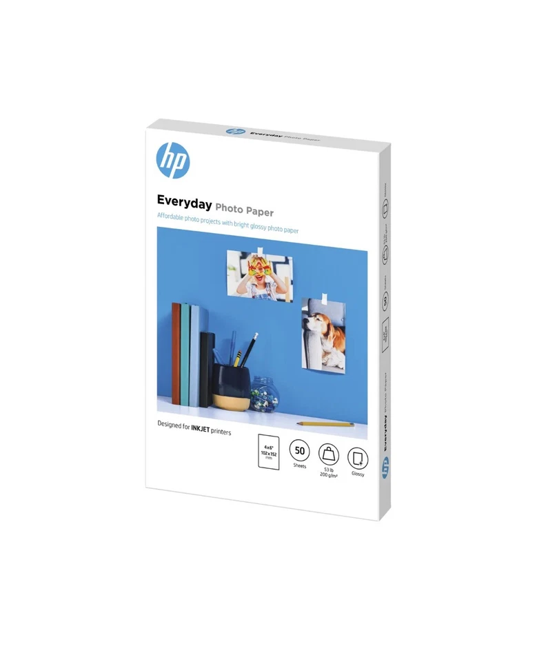 HP Everyday Photo Paper, Glossy, 53 lb, 4 x 6 in. 50 sheets/box, Lot Of 10 Boxes - Image 2 of 4