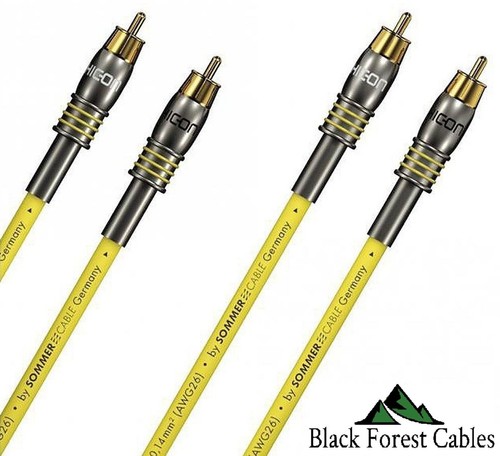 HICON EPILOGUE 2x1,5m RCA Cinch Kabel – Referenzqualität, Vergoldete Stecker, Für High-End Audio