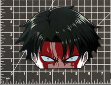 Levi Ackerman Attack On Titan STICKER DECAL Bloody -Peeker Peeking- 4 Sizes
