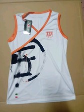 Smanicato Ttk Donna Bianco Nero Strisce Arancioni S