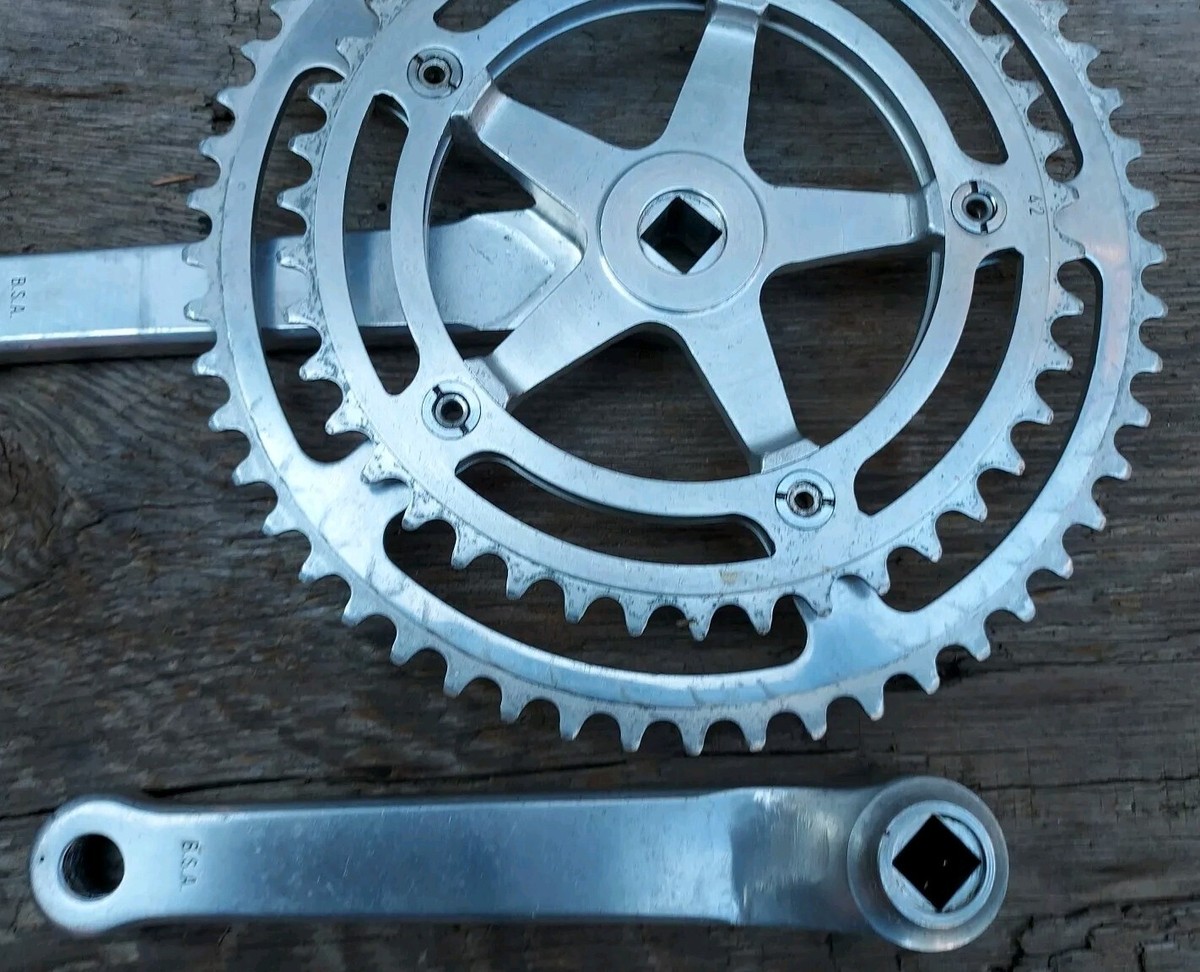 Vintage Nervar Star Crankset 170 mm English 53/42t, 128 BCD