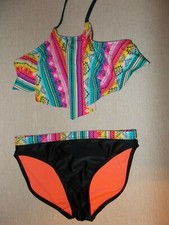 Wonder Nation Girls Size Bottom XL Top L Two Piece Swimsuit Fully Lined