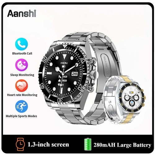 Aanshi AW12 Luxus Herren Smartwatch mit Gesundheitsüberwachung
