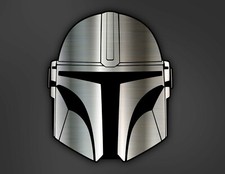 The Mandalorian Logo New CHROME Premium Sticker Vinyl