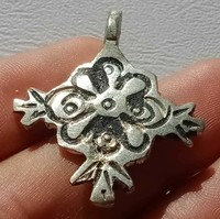 RARE ANCIENT VIKING SILVER CROSS PENDANT AMULET AUTHENTIC ARTIFACT T...