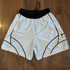 Womens Nike Dri-FIT Swoosh Fly Basketball Shorts CZ3978-133 White Black Sz S