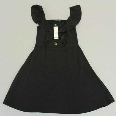 black horn button dress