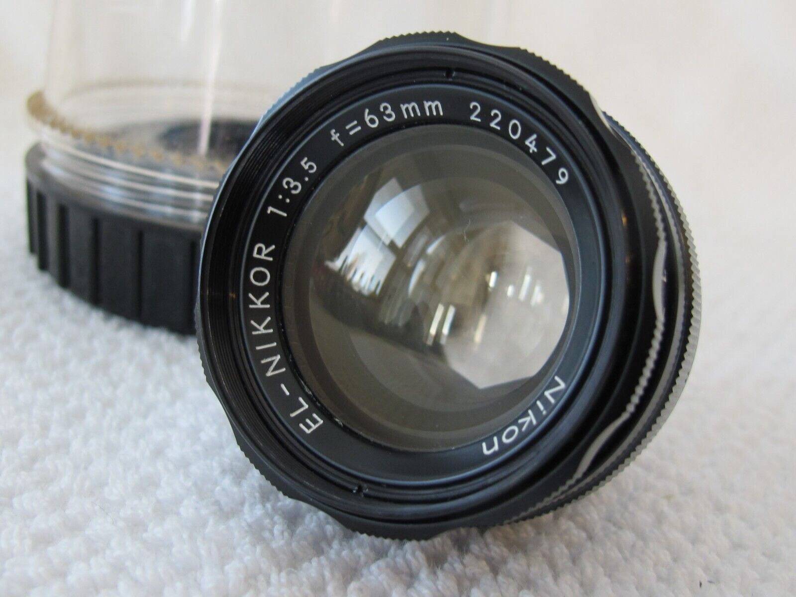 Genuine Nikon EL Nikkor 63mm f3.5 Enlarging Lens Bubble Case CP-2 darkroom