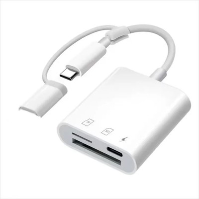  Adapter for iphone iPad Trail Game Android Devices. 3 Slot SD TF PD OTG 