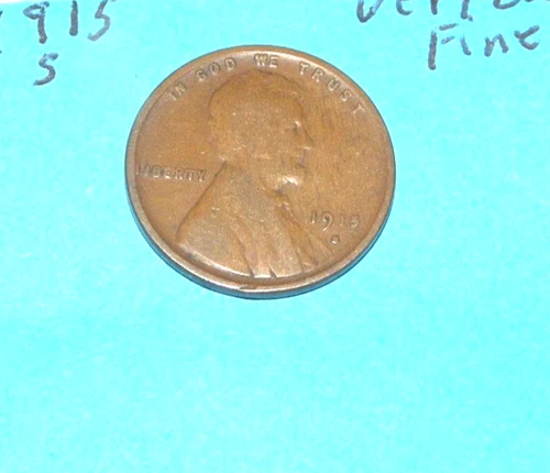 1915 S   WHEAT CENT   VERY GOOD - FINE #13