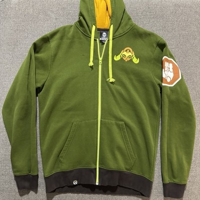 J!NX Overwatch Ultimate Orisa Hoodie Green Large Excellent Blizzard Gaming