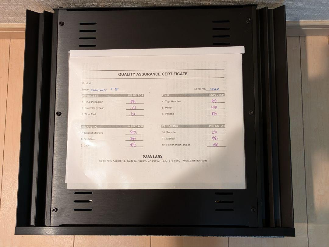 アンプ POWERAMPLIFIER FirstWattF8 Poweramplifier Firstwattf8 | eBay