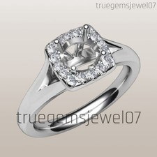 Engagement Ring Round Cut 5 to 8 MM Semi Mount Ring Sterling Silver 925 Ring