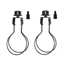 GY & CK Bulb Clip Adapter Metal Wire Adapter Lamp Finial Shade Riser Kit Black
