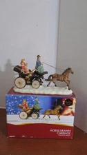 HORSE DRAWN CARRIAGE Christmas Village Accessory LN in BOX