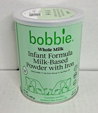 Bobbie Grass Fed Whole Milk Infant Formula Iron 14Oz Can Exp 09/24/26