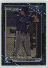 2024 Bowman Chrome Prospects Green Grass Refractor 54/99 Spencer Nivens 0y1p