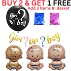 Baby Shower Foil Balloons Boy or Girl Gender Reveal Balloon Blue Pink Confetti