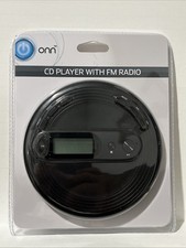 ONN Portable CD Player with FM Radio Black model ONA18AA023
