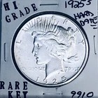 1925 S PEACE SILVER DOLLAR HI GRADE GENUINE U.S. MINT RARE KEY COIN 9910