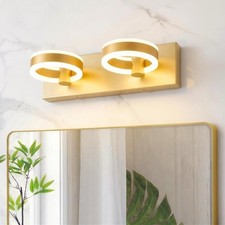 Bathroom Light Fixtures,15inch Black Vanity Lights, Modern 2 Light Acrylic Wa...