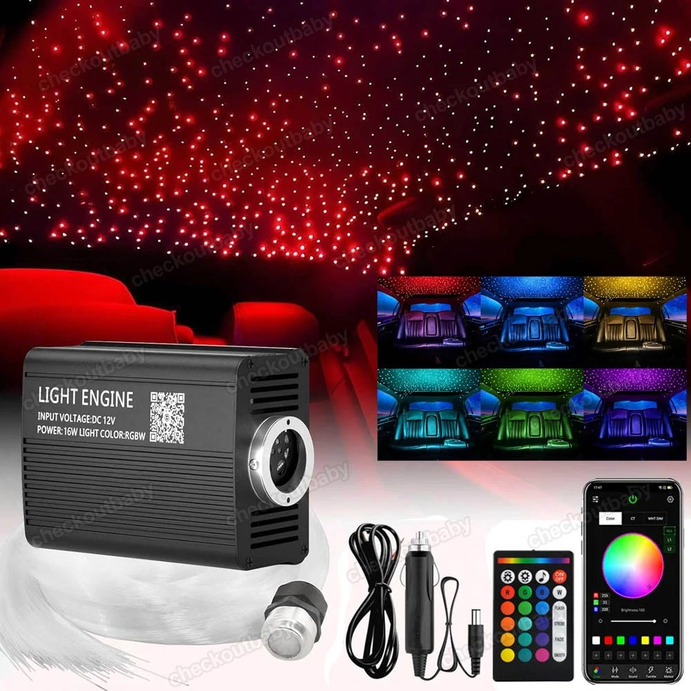 500pcs Home Car Headliner Star Light kit Roof Twinkle Ceiling Lights Fiber Optic
