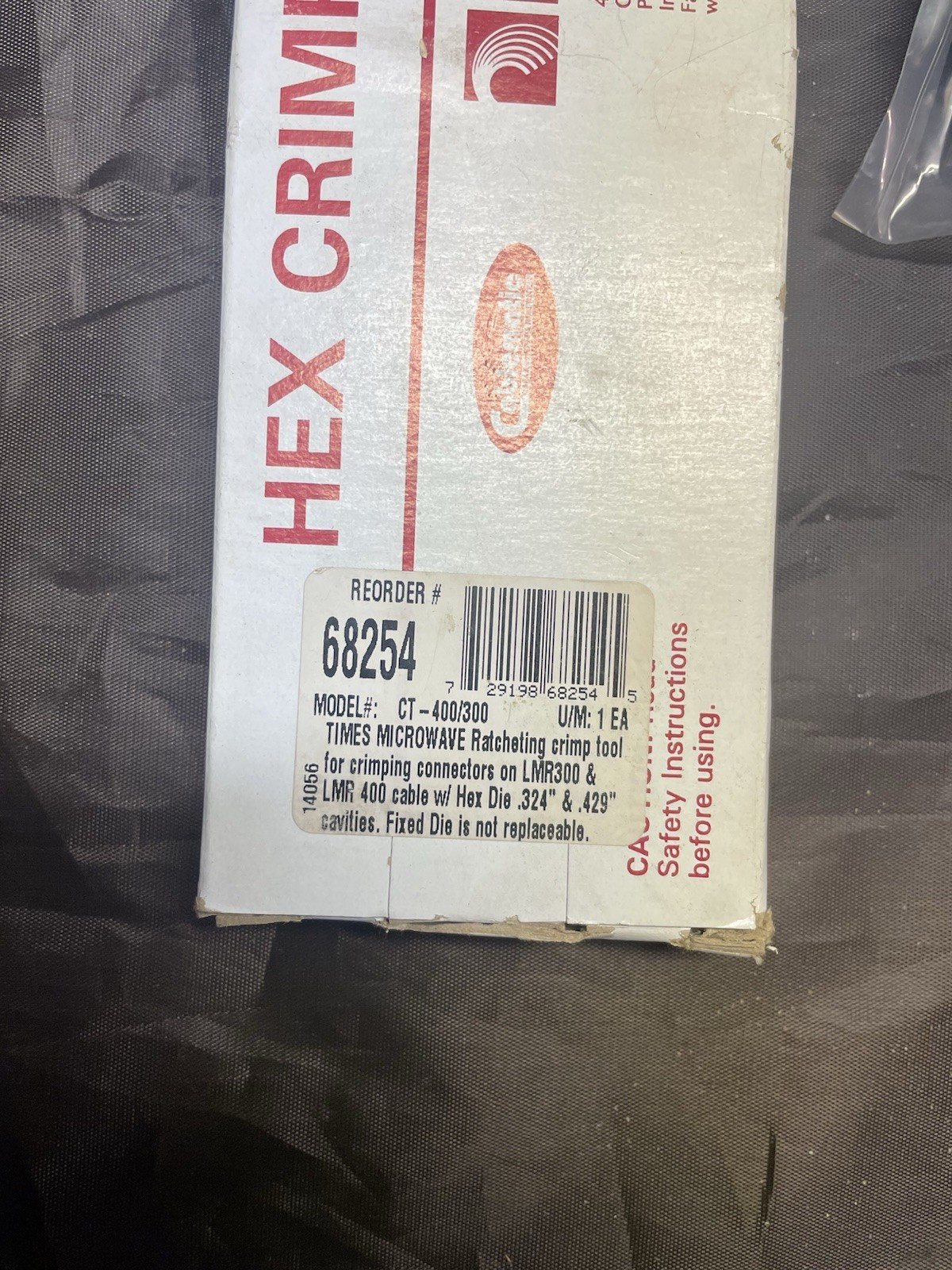 Cablemate Ripley By Times Microwave CT 300/400 Hex Crimping Tool