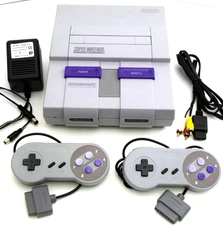 Original Super Nintendo Entertainment System Console SNES Video Game Bundle