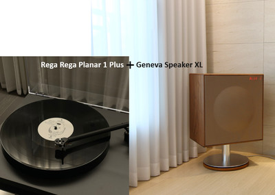 Geneva Lautsprecher XL Walnuss + Rega Rega Planar 1 Plus Stand TV...