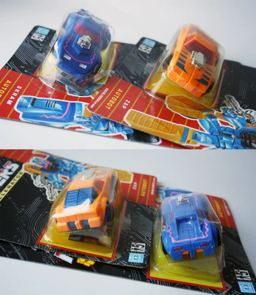 4x VINTAGE 1992 TRANSFORMERS G1 AXELERATOR SKRAM ZAP RAPIDO HOTRIDER NEW SEALED! - Image 4 of 4