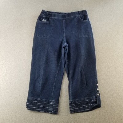 Dream Jeans Women's Sz XS Pull On Stretch Waist Dark Wash Normcore Cute Stylish
