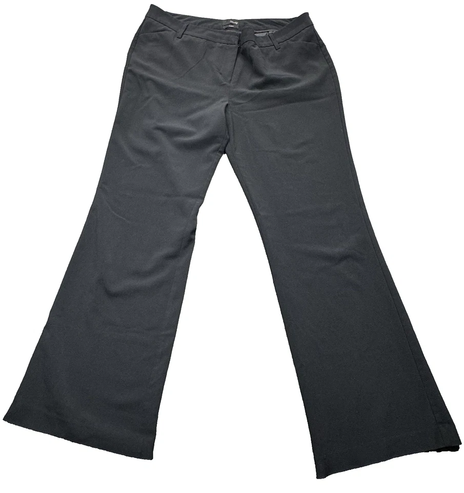 Pantalones de vestir negros Star City Logan para mujer 15 pierna acampanada ropa clásica de oficina para carrera Foto 2 de 4