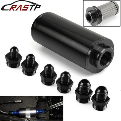 100 Micron Cleanable High FLOW In-Line Fuel Filter Fuel Oil Filter AN6 AN8 AN10