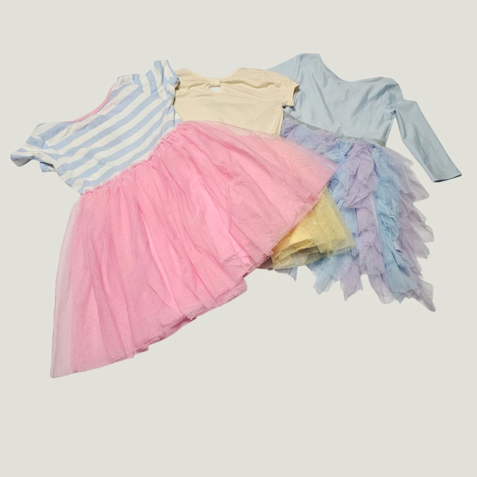 Girls' Size 5T Lot of 3 Tulle Tutu Dresses & Outfits - Princess Party Playwear - Image 2 of 4