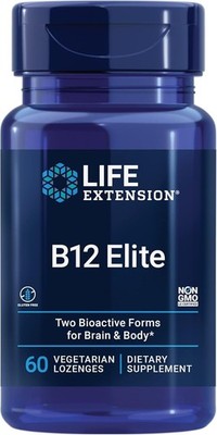 LIFE EXTENSION B12 ELITE Gehirn und Körper 60 Veg. Kapseln SUPER PREIS