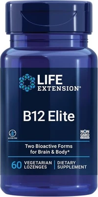 LIFE EXTENSION B12 ELITE Gehirn und Körper 60 Veg. Kapseln SUPER PREIS - Bild 1 von 2