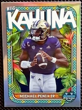 Michael Penix Jr. 2023 GEM MINT Bowman University Chrome The Big Kahuna CASE HIT