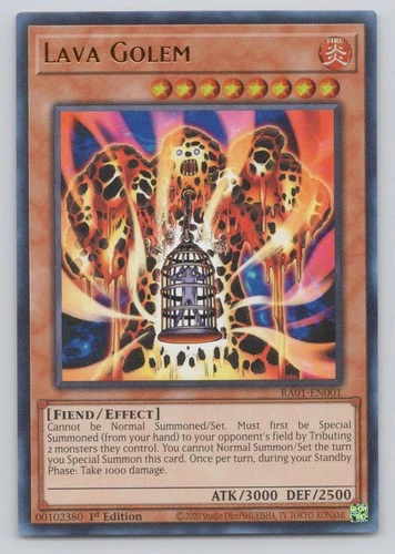 Lava Golem (UR) Ultra Rare 25th Anniversary Rarity Collection RA01-EN001 NM